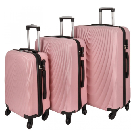Cestovní sada kufrů Travel Pink, růžová sada RGL