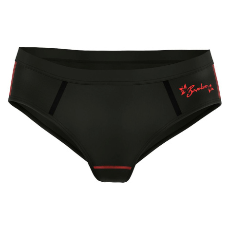 Dámské funkční sportovní kalhotky CORAL černá Bamboo Ultra - Oranžová neon Suspect animal