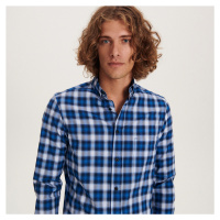 Reserved - Kostkovaná košile regular fit - Modrá