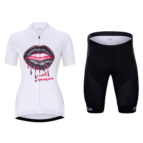 HOLOKOLO Cyklistický krátký dres a krátké kalhoty - CASSIS LADY - vícebarevná/bílá