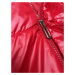 Červená péřová vesta s odepínací kapucí (B8247-4)