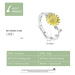 Stříbrný prsten slunečnice SCR596 LOAMOER