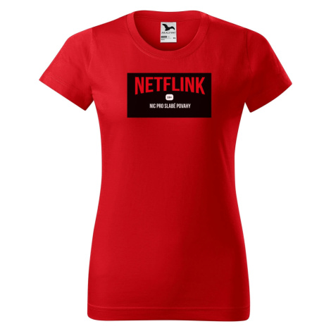 DOBRÝ TRIKO Vtipné dámské tričko NETFLINK Barva: Červená