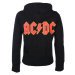 mikina s kapucí dámské AC-DC - Logo- ROCK OFF - ROCK OFF - ACDCZHD05LB
