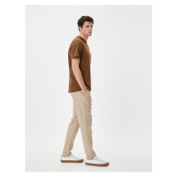 Koton Chino Trousers Pocket Detailed High Waist Slim Fit