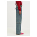 Džíny Andersson Bell Layered Wide-Leg Jeans dámské, modrá barva, apa740ml