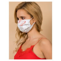 Bílá a béžová opakovaně použitelná ochranná maska