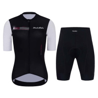 HOLOKOLO Cyklistický krátký dres a krátké kalhoty - VIBES LADY - bílá/černá
