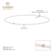 Gaura Pearls Korálkový náhrdelník s růžovým křemenem Joela - stříbro 925/1000 222-56 Růžová 40 c