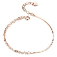 GRACE Silver Jewellery Stříbrný náramek Carla, stříbro 925/1000 NR-SCB149/16 Zlatá 18 cm + 3 cm