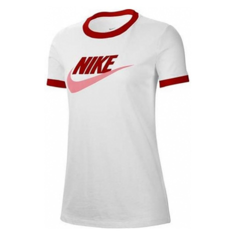 Dámské tričko Nike Sportswear Ringer Bílá / Červená | Modio.cz