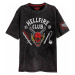 Stranger Things Tričko Hellfire Crest Acid Wash Black