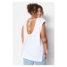 Trendyol Curve White More Sustainable Decollete Waistband Knitted T-Shirt