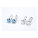 Sisi Jewelry Náušnice Swarovski Elements Bernadette Topaz E1110-ET-403B Světle modrá
