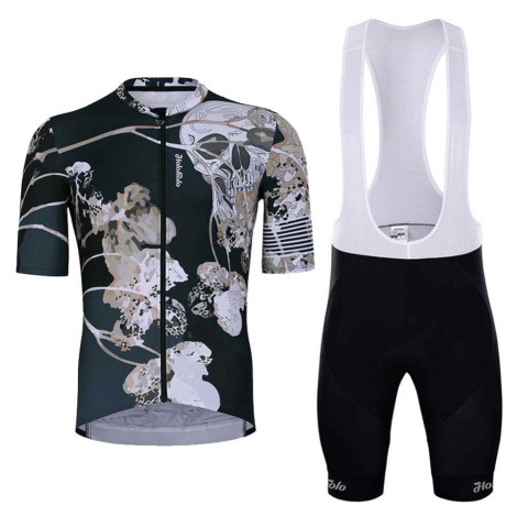 HOLOKOLO Cyklistický krátký dres a krátké kalhoty - CONFIDENT ELITE - bílá/černá