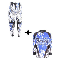 BOLDER SET 26 Motocross kalhoty 616 + dres 616 modrá