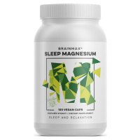 BrainMax Sleep Magnesium, 320 mg, 100 kapslí (Hořčík, GABA, L-theanin, Vitamín B6, šťáva z višně