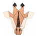 Dřevěná brož Giraffe Brooch
