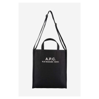 Taška A.P.C. A.P.C. Cabas Recuperation CODBM-H61318 BLACK černá barva