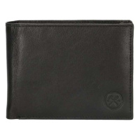 Hide & Stitches Černá pánská kožená peněženka 