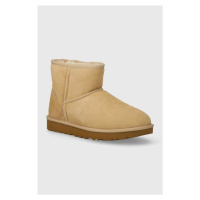 Semišové sněhule UGG Classic Mini II béžová barva, 1016222