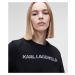 Mikina karl lagerfeld elongated logo zebra sweat černá