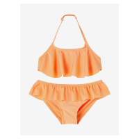 Oranžové holčičí dvoudílné plavky name it Fini
