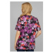 QVC IN-PRINT tričko s květy Barva: Černá, Mezinárodní