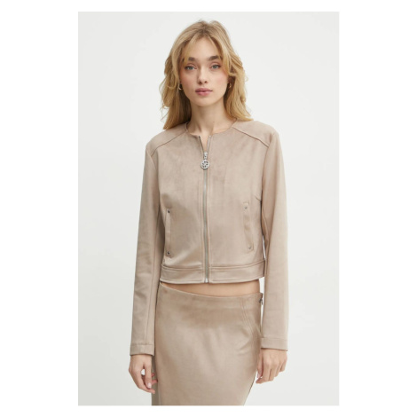 Bunda Guess SERAPHINE dámská, béžová barva, přechodná, W5RL24 WE0L0