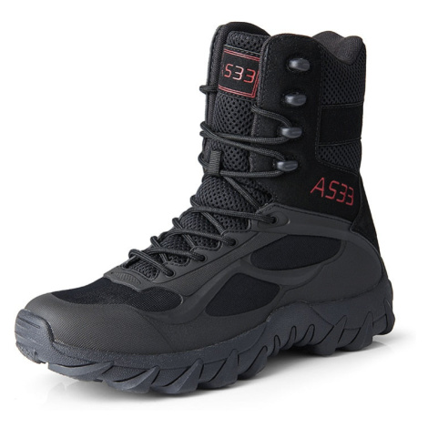 Vojenské pánské boty zimní army styl šněrovací obuv MIXI FASHION