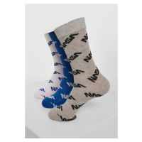Celoplošné ponožky NASA 3-balení modrá/šedá/bílá