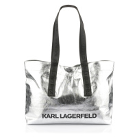 Kabelka karl lagerfeld k/essential coated shopper šedá