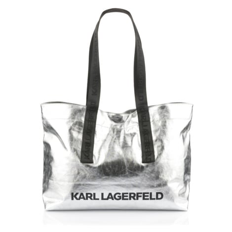 Kabelka karl lagerfeld k/essential coated shopper šedá