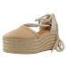 Tommy Hilfiger CLOSED TOE LINEN FLATFOR Hnědá