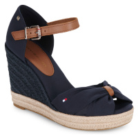 Tommy Hilfiger BASIC OPEN TOE HIGH WEDGE Tmavě modrá