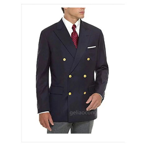 Formální pánské sako – dvouřadé, elegantní, dlouhý střih