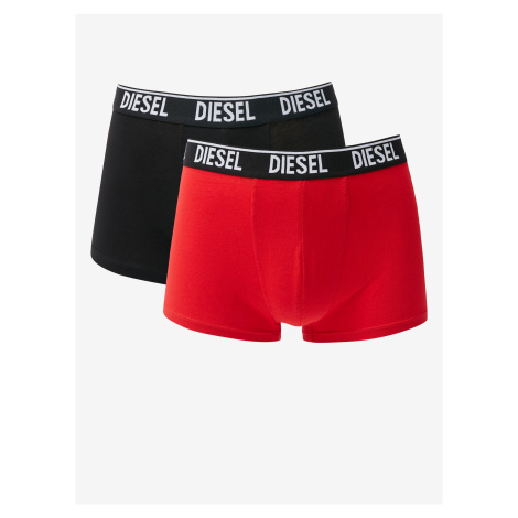 Sada dvou pánských boxerek v červené a černé barvě Diesel - Pánské