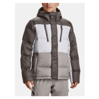 Hnědá pánská péřová zimní bunda Under Armour CGI Down Blocked Jkt