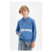 DEFACTO Boy Printed Hooded School Sweatshirt