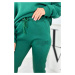 Zateplený bavlněný komplet, mikina + kalhoty Brooklyn tmavě zelená