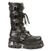 boty kožené dámské - Girdle Boots Black - NEW ROCK - M.474-S1