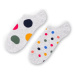 More 009 023 asymetrické Dots šedé Pánské kotníkové ponožky