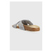 Semišové pantofle Birkenstock Siena dámské, stříbrná barva, 1024212