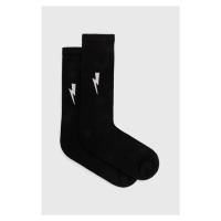 Ponožky Neil Barrett Bolt Cotton Skate Socks pánské, černá barva, MY77116A-Y9400-524N