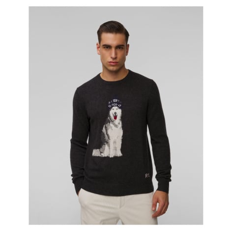 Tmavě Modrý Pánský Kašmírový Svetr Polo Ralph Lauren