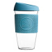 Skleněný hrnek na kávu, 450ml, Neon Kactus, modrý