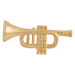 Troli Originální pozlacená brož Trumpeta KS-205