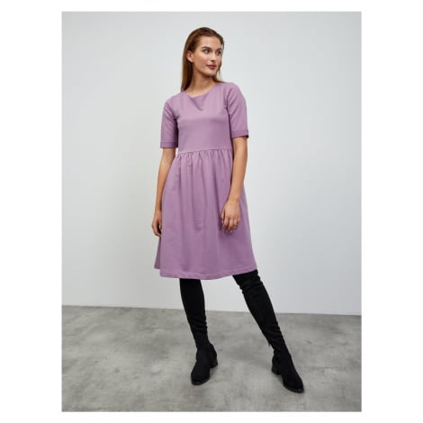 Světle fialové mikinové basic šaty ZOOT.lab Monika 2