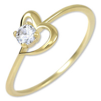 Brilio Zásnubní prsten s krystalem Srdce 226 001 01033