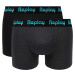 Replay Boxerky Boxer Style 5 Jacquard Logo 2Pcs Box - Black/D Gmel/Azure - Pánské